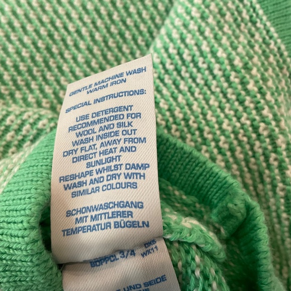 BODEN Audrey Mock Neck Waffle Knit Wool Blend Wide Sleeve Sweater Size 8 - Picture 11 of 12